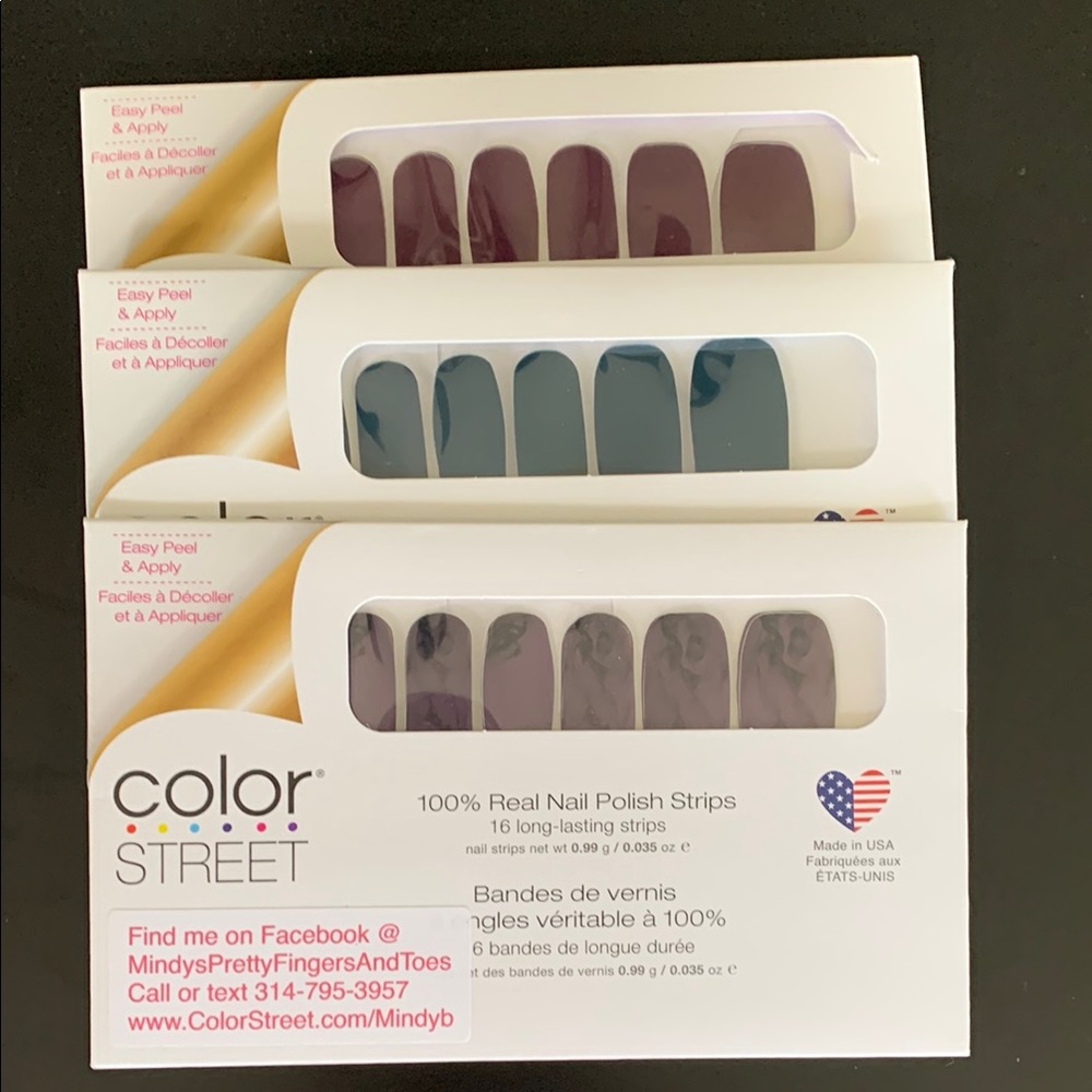 Color Street Purple and Blue Nail Strips Party Supplies